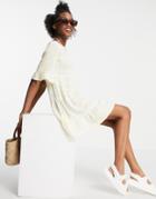 Influence T-shirt Dress In Tie Dye Stripe In Yellow