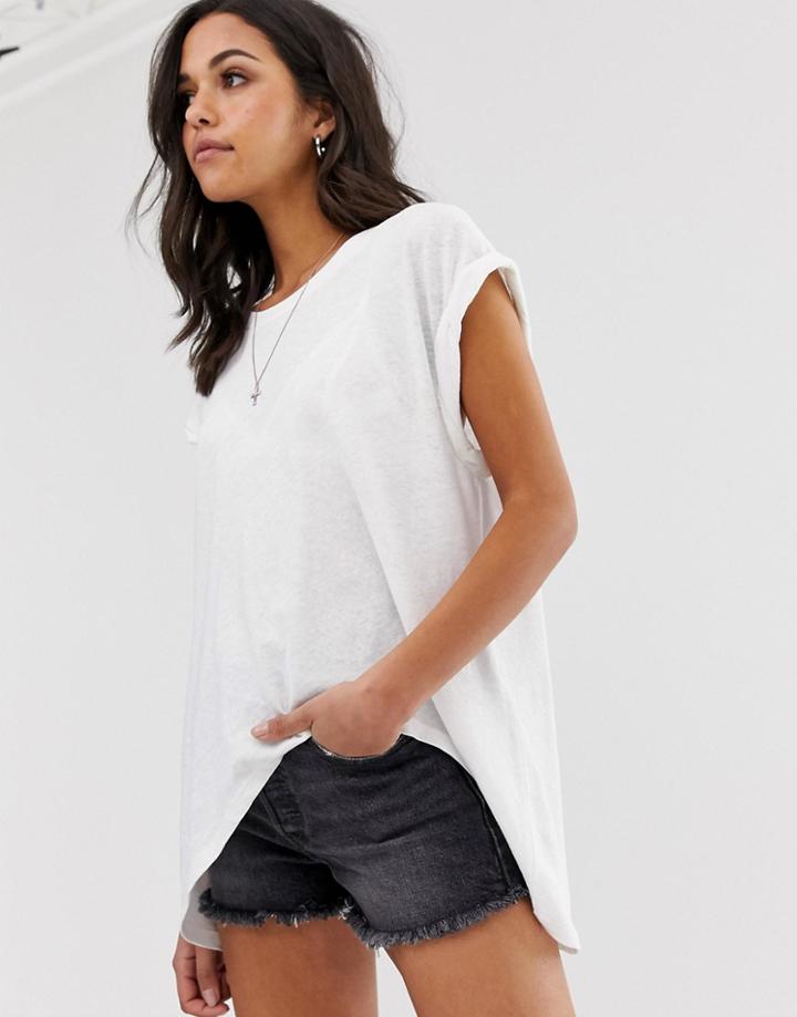 Allsaints Sanza Oversized T-shirt-white