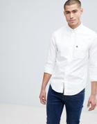 Abercrombie & Fitch Button Down Collar Slim Fit Oxford Shirt In White - White