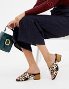 Asos Design Tiana Leather Premium Mule Sandals - Multi