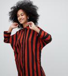 Monki Wide Stripe Shirt Dress - Multi