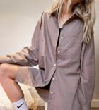 Collusion Oversized Shirt In Brown
