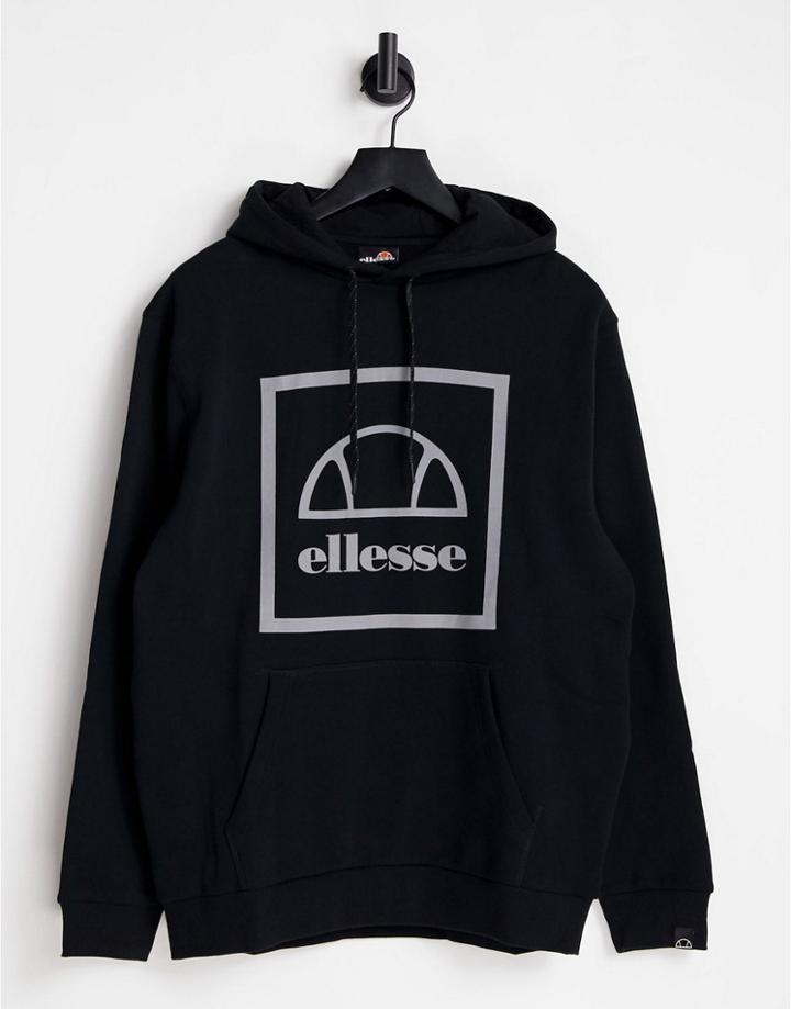 Ellesse Hoodie With Refelective Branding In Black