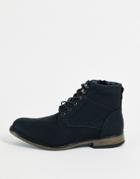 New Look Lace Up Boots In Black
