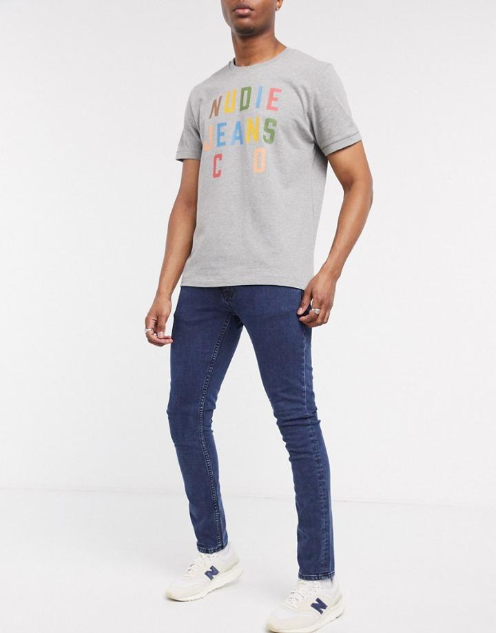 Nudie Jeans Co Tight Terry Skinny Fit Jeans In Black Ocean