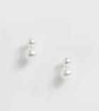 Kingsley Ryan Sterling Silver Double Pearl Stud Earrings - Silver