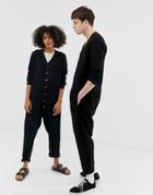 Seeker Unisex Jumpsuit In Organic Hemp Cotton - Black