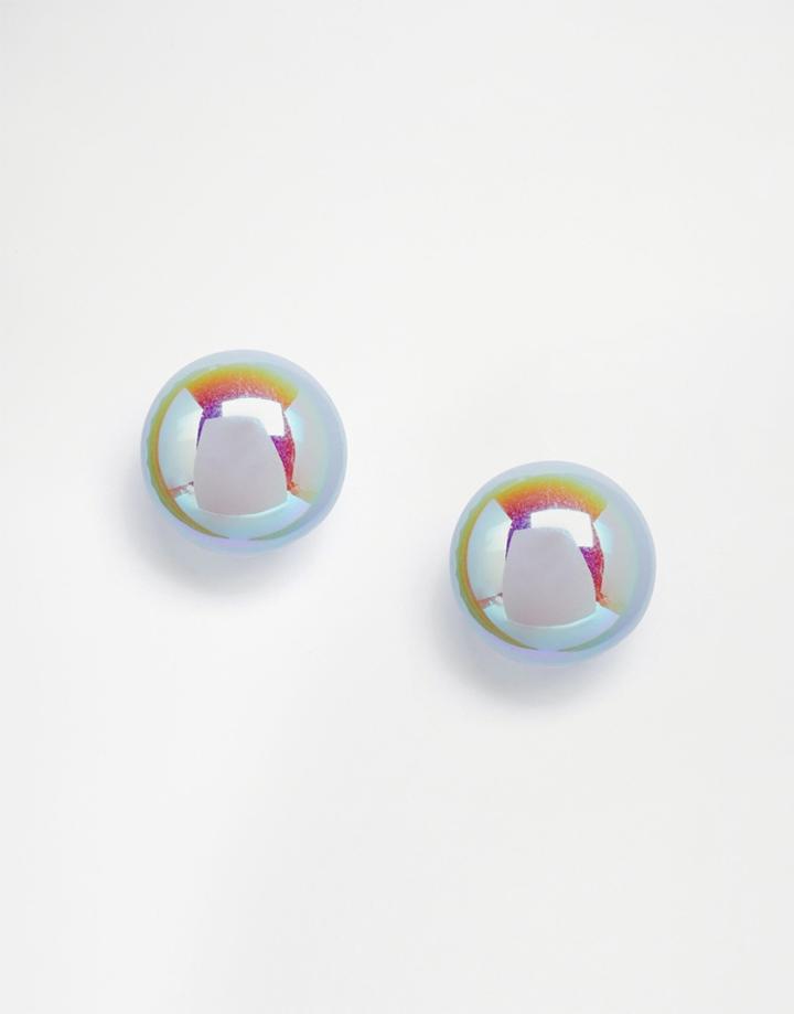 Suzywan Mermaid Pearl Stud Earrings - Blue