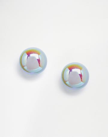 Suzywan Mermaid Pearl Stud Earrings - Blue