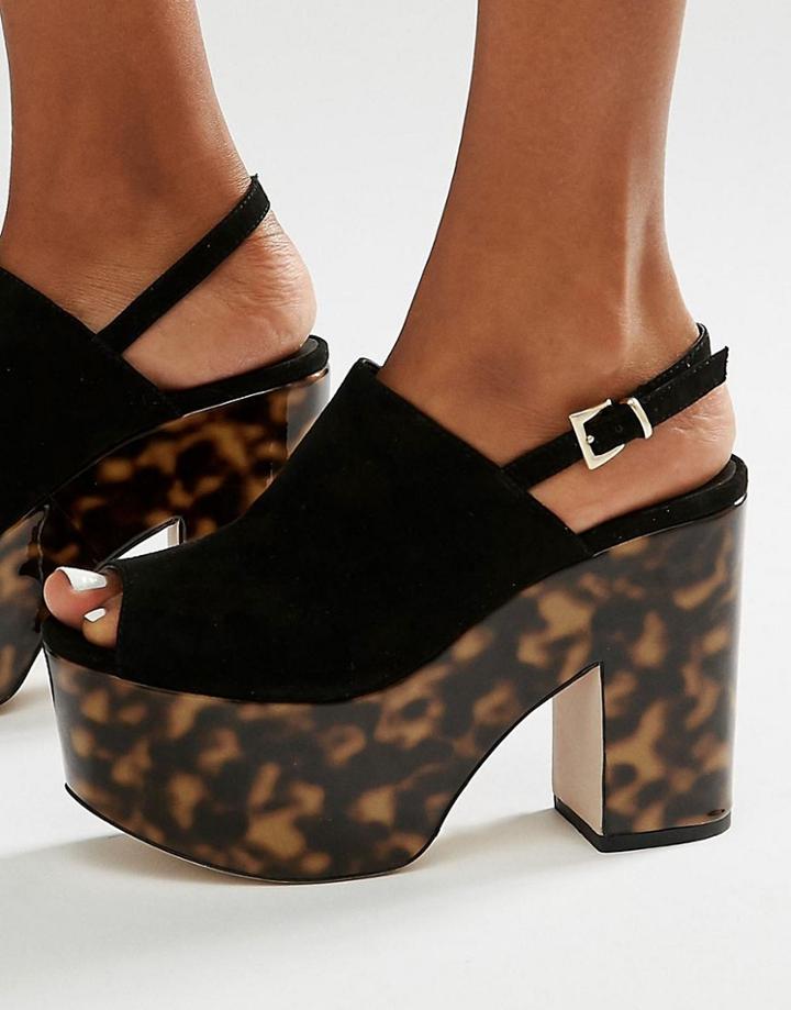 Asos Handle Heeled Sandals - Black