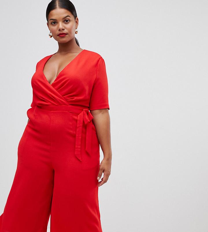 Lovedrobe Bow Detail Jumpsuit - Red