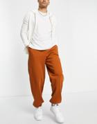 River Island Oversized Sweatpants In Brown
