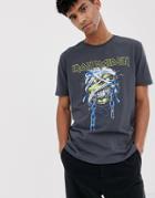 Asos Design Iron Maiden Relaxed Fit T-shirt - Gray