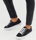 Asos Design Decency Lace Up Sneakers In Black - Black