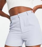 Urban Threads Tall Tailored High Rise Shorts In Blue - Part Of A Set
