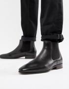Aldo Chenadien Chelsea Boots In Black Leather - Black