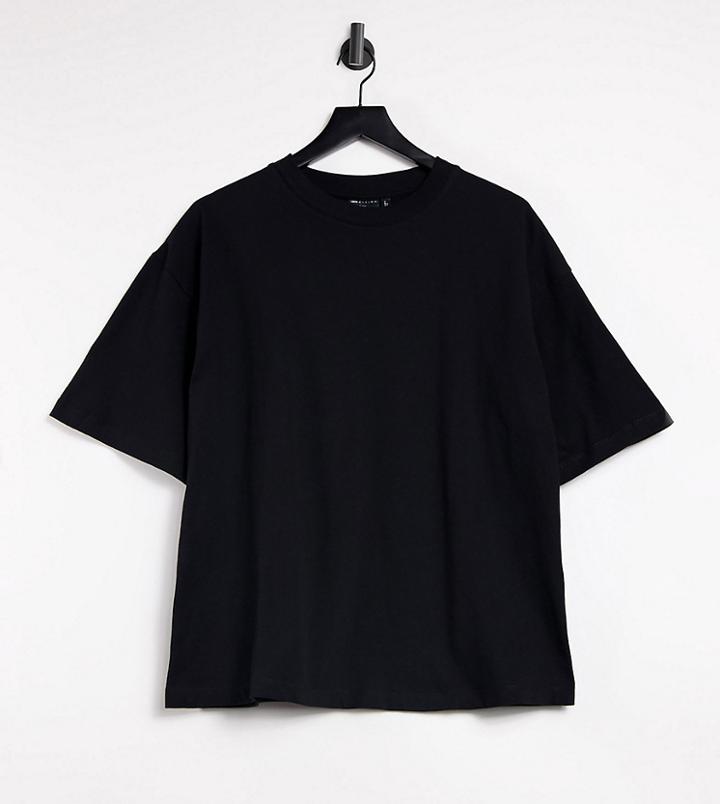 Asos Design Maternity Super Oversized T-shirt In Black