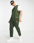 Puma Tailoring Straight Leg Pants In Forest Green - Exclusive To Asos