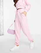 Adidas Originals Logomania Triple Logo Sweatpants In Pink