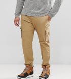 Only & Sons Plus Cargo Pants With Cuffed Hem - Beige