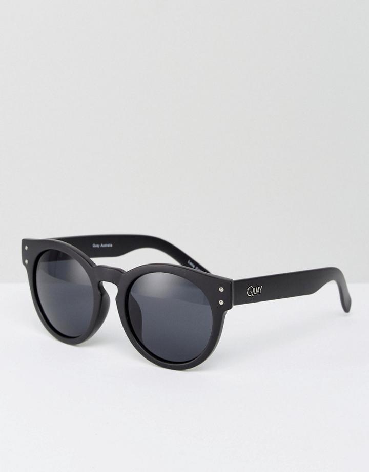 Quay Australia Invader Sunglasses With Black Frame - Black