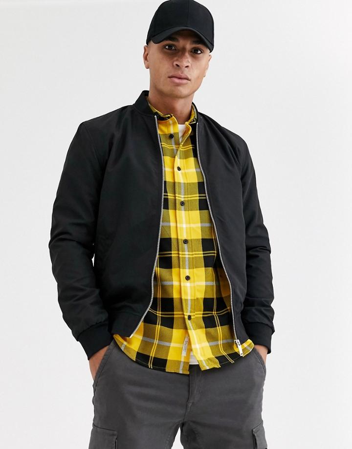 River Island Bomber In Black