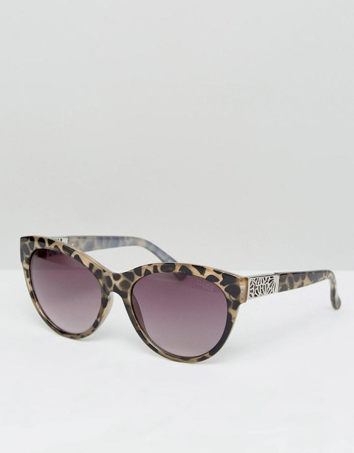 Oasis Animal Print Cat Eye Sunglasses - Multi