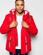 Native Youth Hooded Explorer Jacket - Red