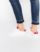 Adidas Orginals Miss Stan White & Red Sneakers - White