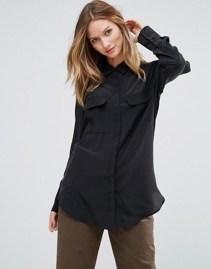 Gestuz Vega Silk Shirt - Black