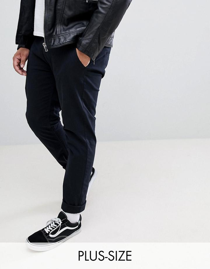 Blend Plus Slim Fit Chino In Black - Black