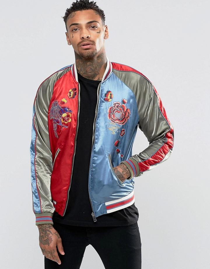 Diesel J-oito Reversible Bomber Satin - Green