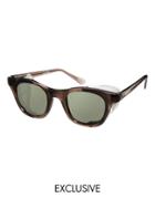 Reclaimed Vintage Round Sunglasses - Brown