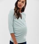 New Look Maternity 3/4 Sleeve Tee Blue - Blue