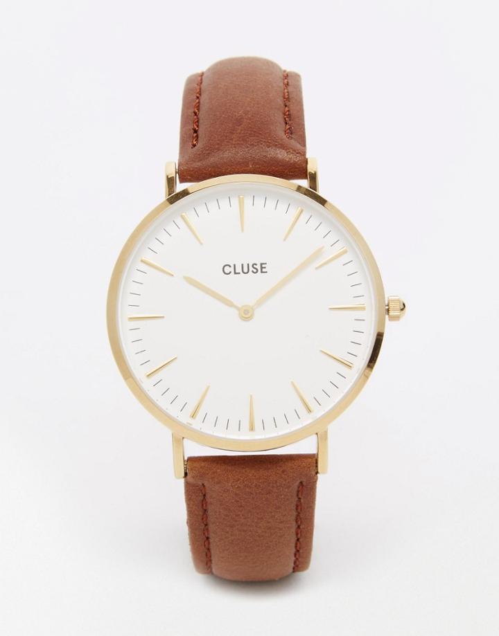 Cluse La Boheme Gold Tan Leather Watch Cl18408