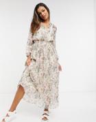 Asos Design Tiered Set Beach Short In Mixed Floral Print-multi