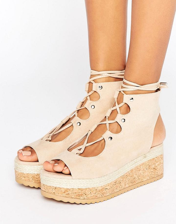 Kg Benny Flatform Sandal - Beige