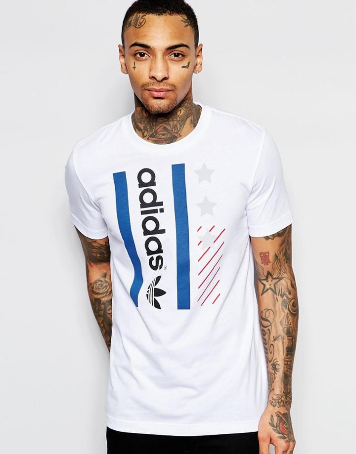 Adidas Originals T-shirt With Archive Print S93121 - White