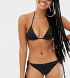 Asos Design X Laquan Smith Rhinestone Bikini Bottoms - Black