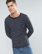 Jack & Jones Premium Long Sleeve Stripe Top - Navy