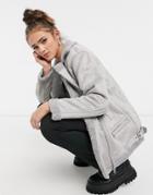 Only Aviator Jacket In Gray-grey