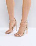 Truffle Collection Barely There Heel Sandal - Beige