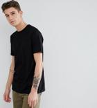 Asos Design Tall Boxy Fit T-shirt In Black - Black