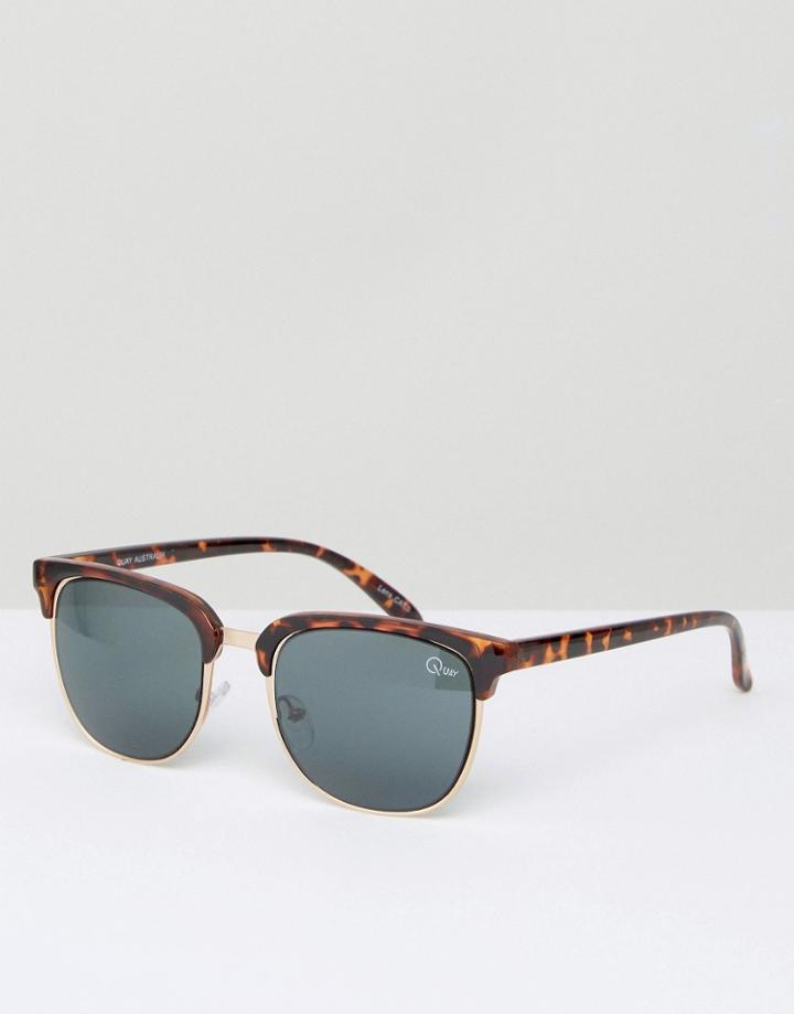 Quay Australia Retro Sunglasses Flint In Tort - Brown