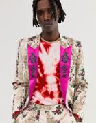 Asos Edition Slim Double Breasted Suit Tuxedo Jacket In Cream Floral Jacquard