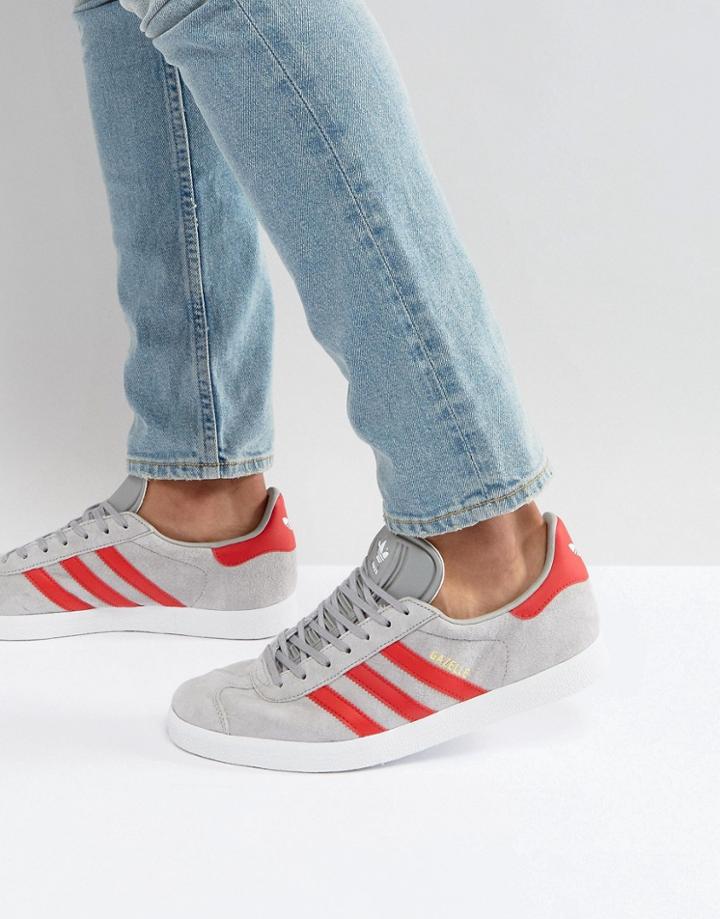 Adidas Originals Gazelle Sneakers In Gray - Gray