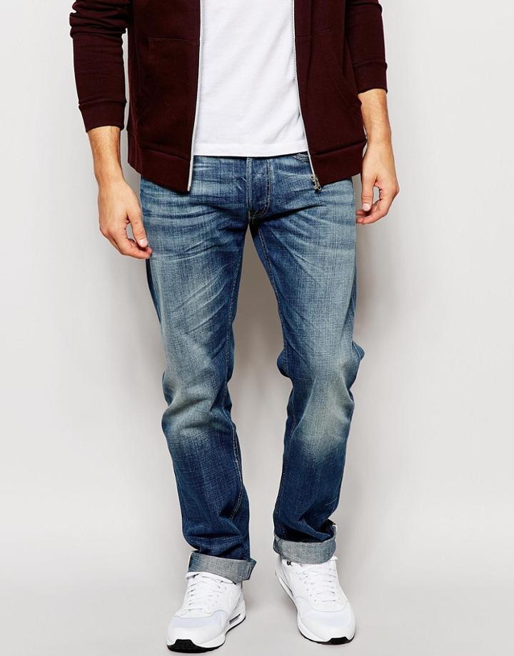 Replay Jeans New Bill Relaxed Fit Mid Wash - Mid Wash