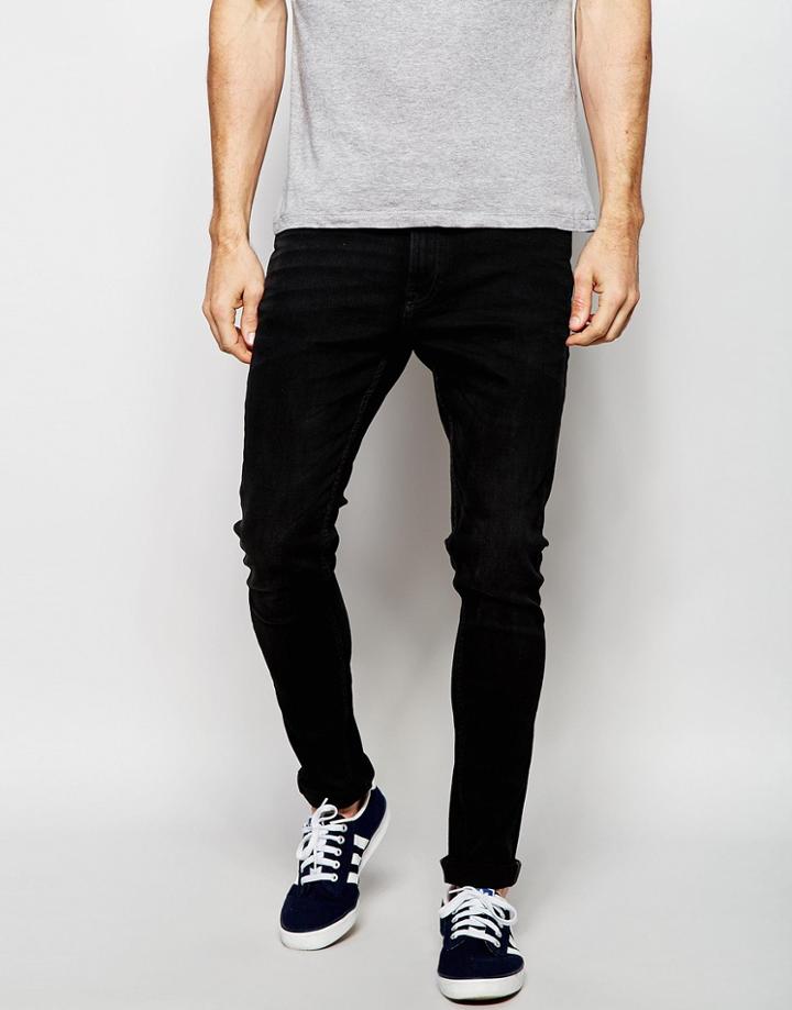 Produkt Washed Black Jeans In Super Skinny Fit - Washed Black