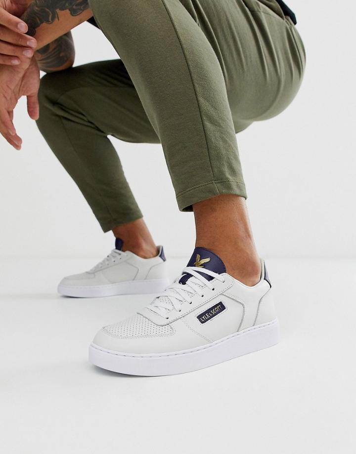 Lyle & Scott Mcmahon Leatherlogo Sneakers In White