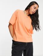 Weekday Perfect Organic Cotton Relaxed T-shirt In Orange